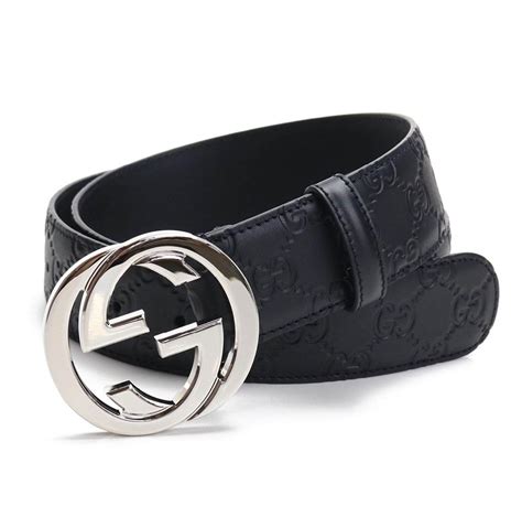 gucci ybc503151001013|Men's Black Gucci Signature Leather Belt .